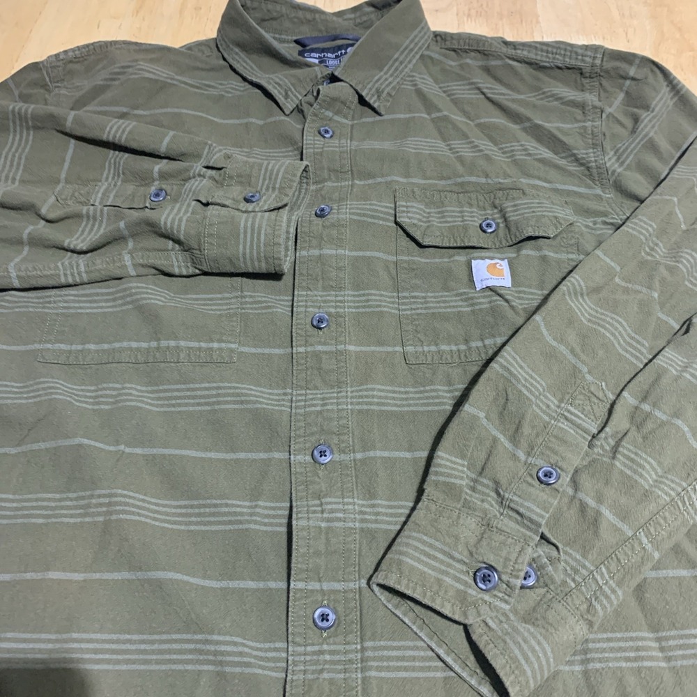 Carhartt Loose Fit Hardworkind People Long-Sleeve Plaid Shirt Men's XL‎ - Picture 2 of 8